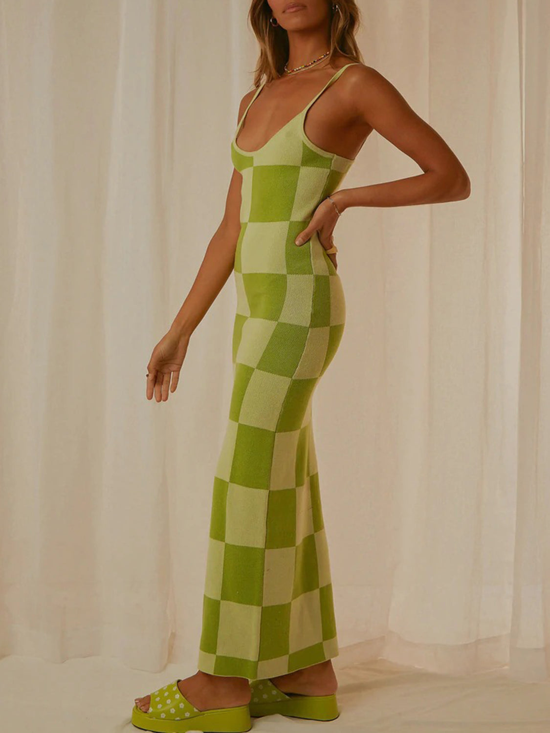 MERCURY Spaghetti Strap Maxi Sweater Dress