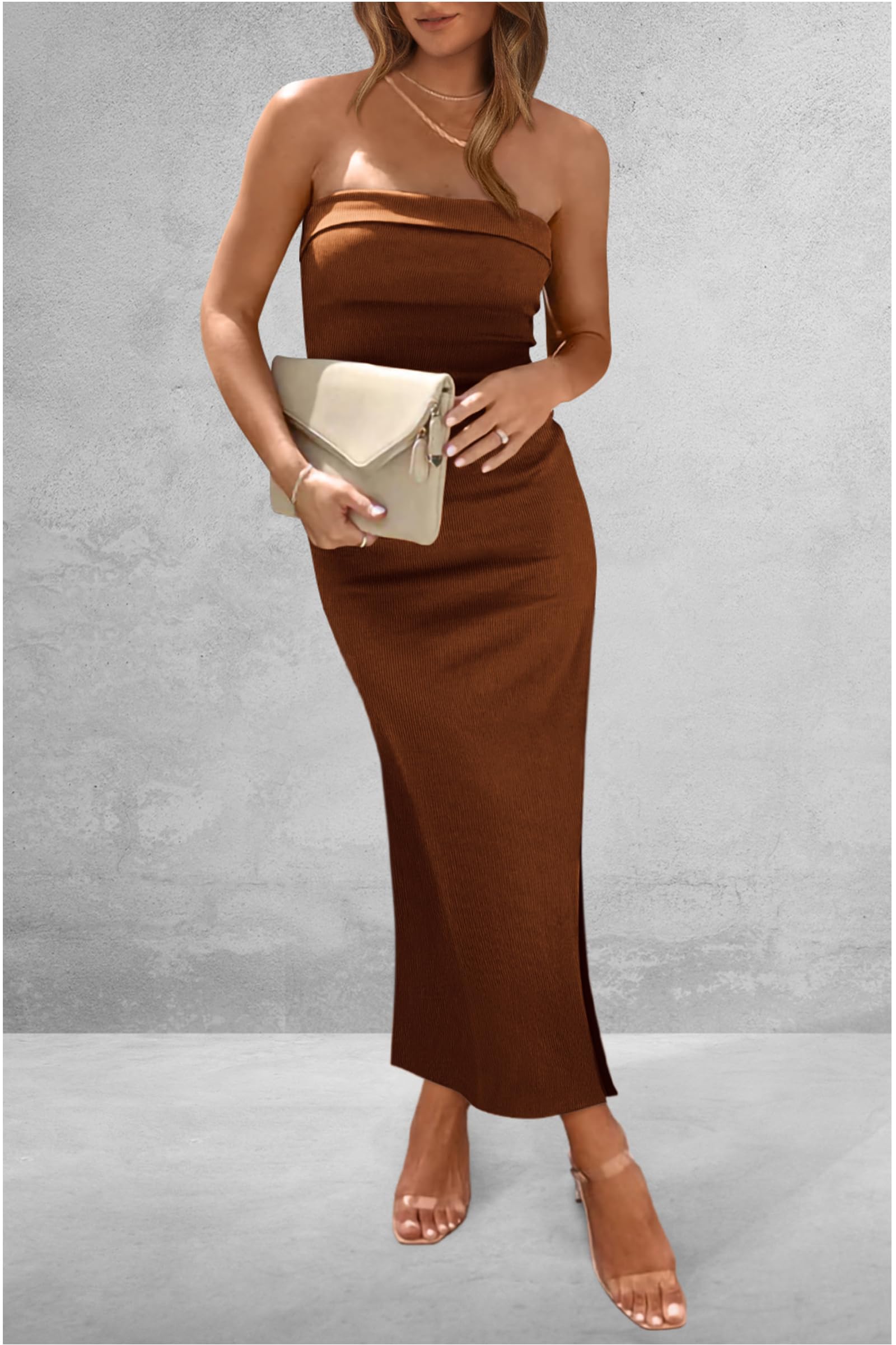 COCO Slit Tube Midi Dress