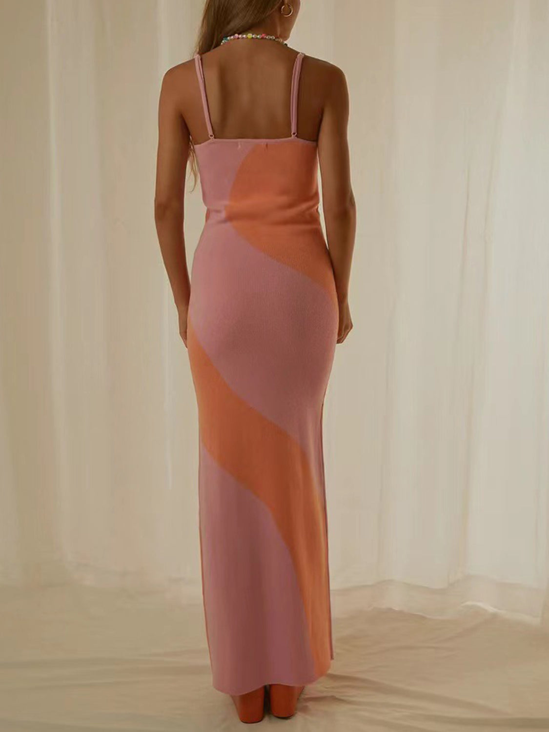 MERCURY Spaghetti Strap Maxi Sweater Dress