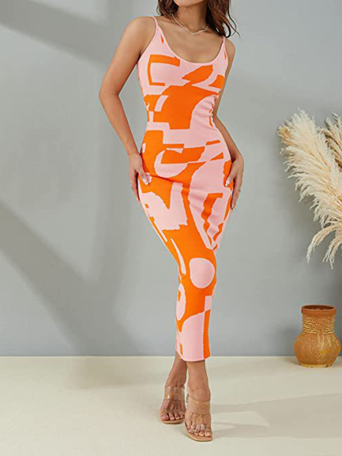 MERCURY Spaghetti Strap Maxi Sweater Dress