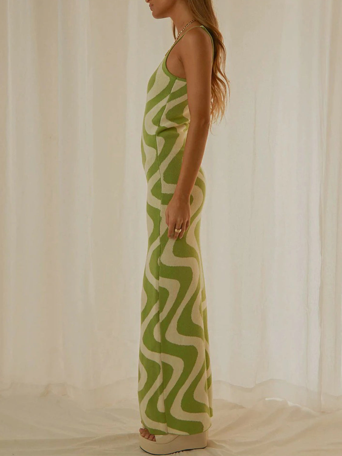MERCURY Spaghetti Strap Maxi Sweater Dress