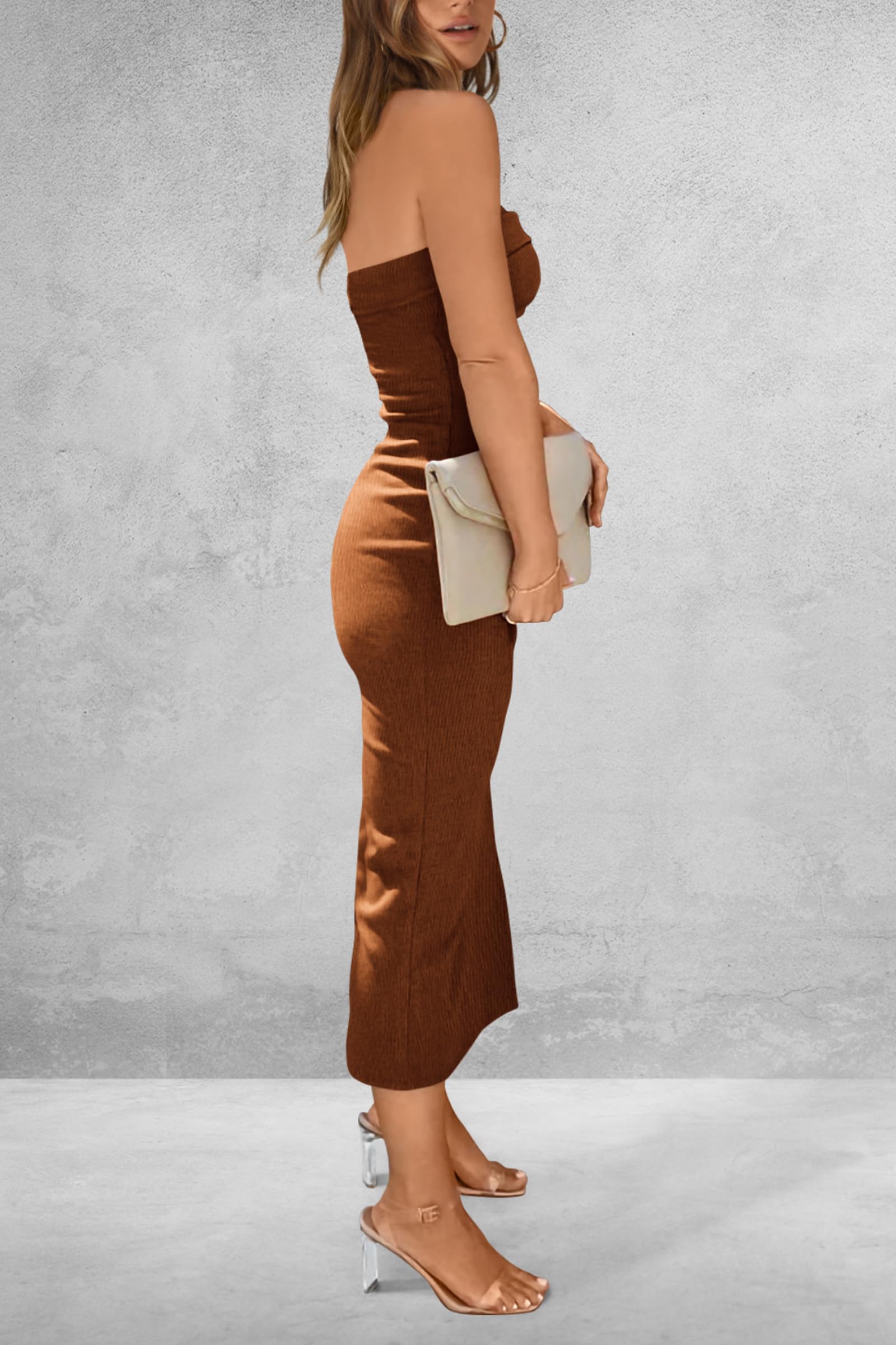 COCO Slit Tube Midi Dress