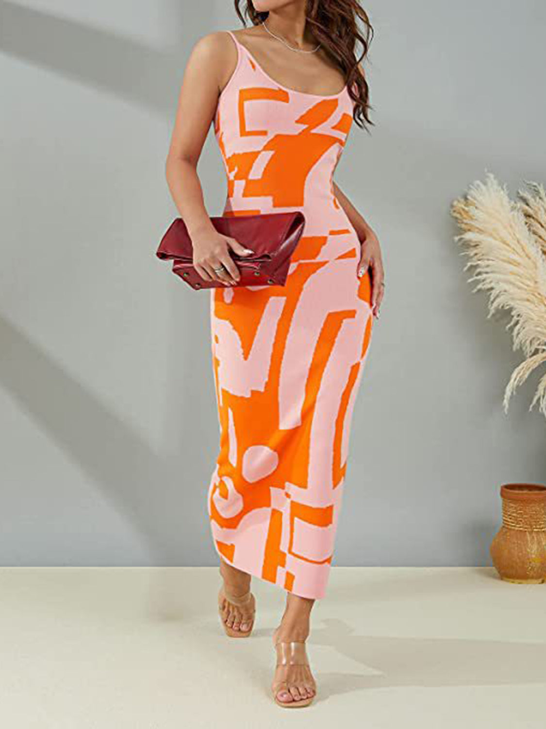 MERCURY Spaghetti Strap Maxi Sweater Dress