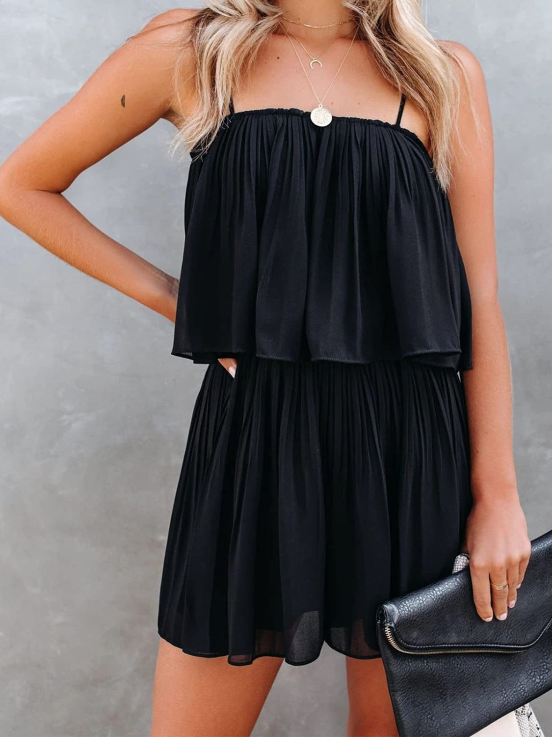 Blowout Ruched Spaghetti Strap Romper
