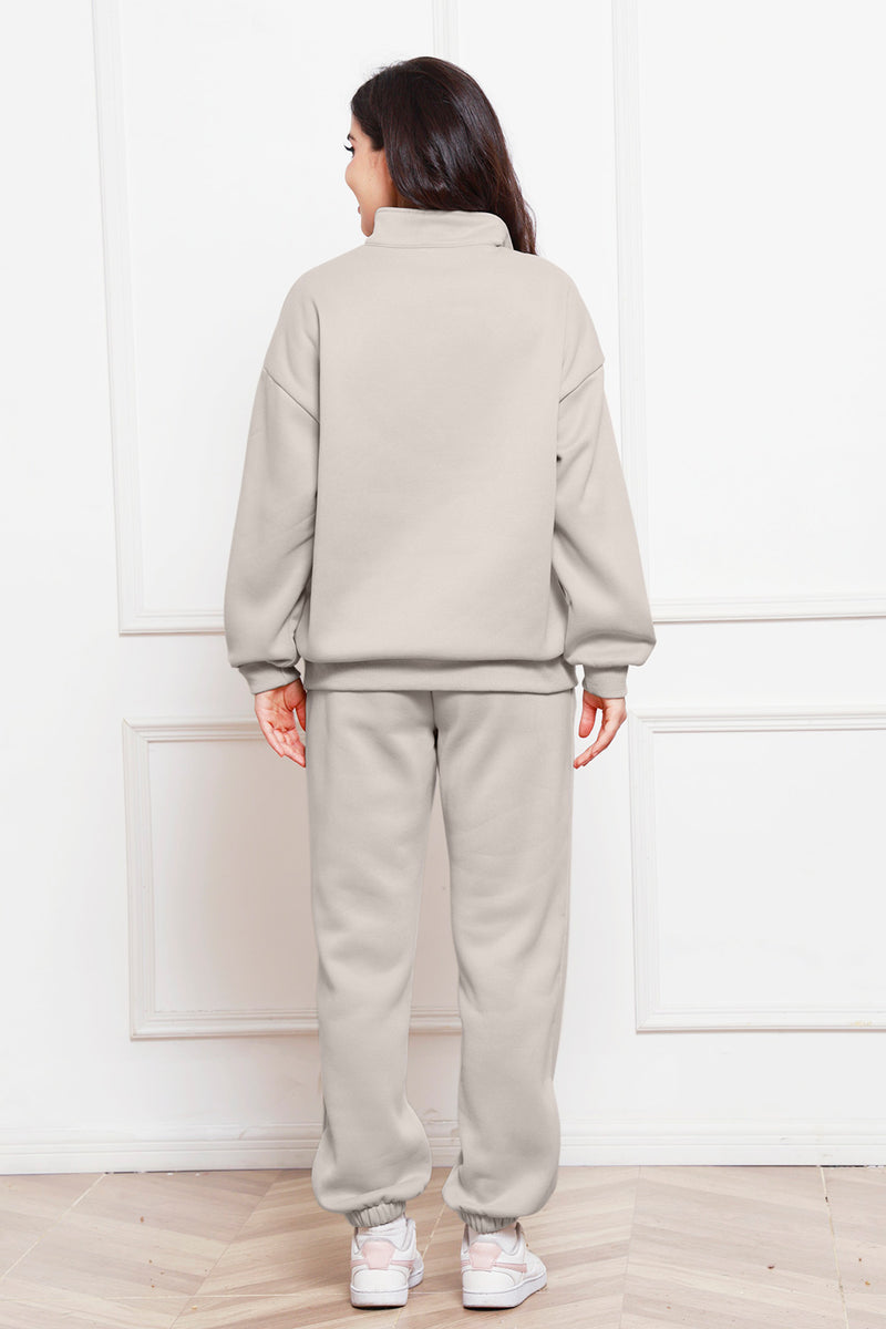 ZOE Half Zip Long Sleeve Sweatshirt and Pants Set