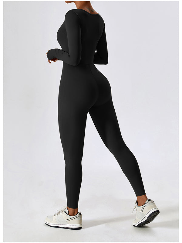 Make Your Move Long-Sleeved Sporty Jumpsuit