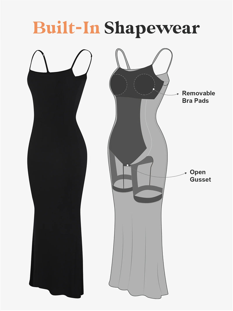 STELLA Built-In Shapewear Sleeveless Maxi Dress