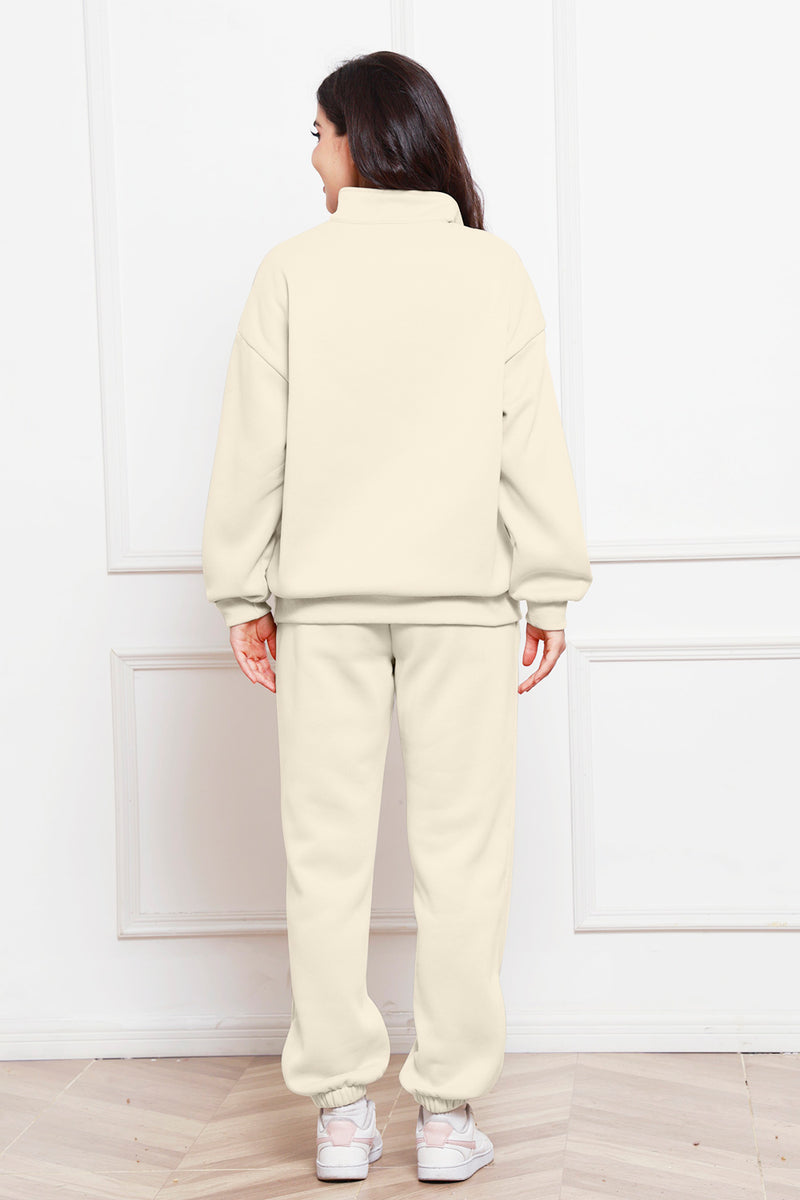 ZOE Half Zip Long Sleeve Sweatshirt and Pants Set