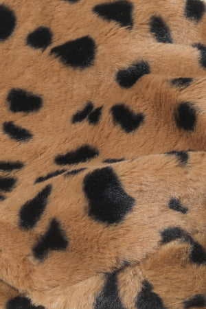 Faux Fur Leopard Print Beret