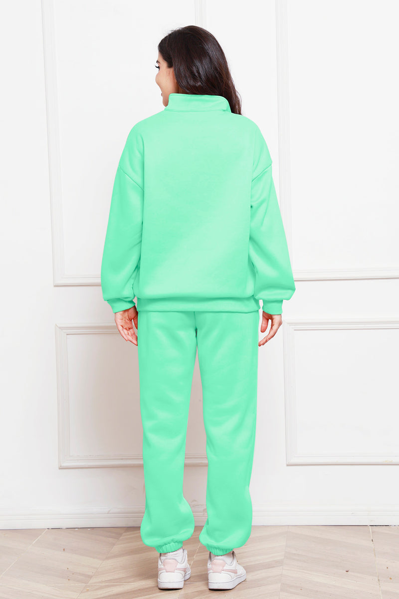 ZOE Half Zip Long Sleeve Sweatshirt and Pants Set