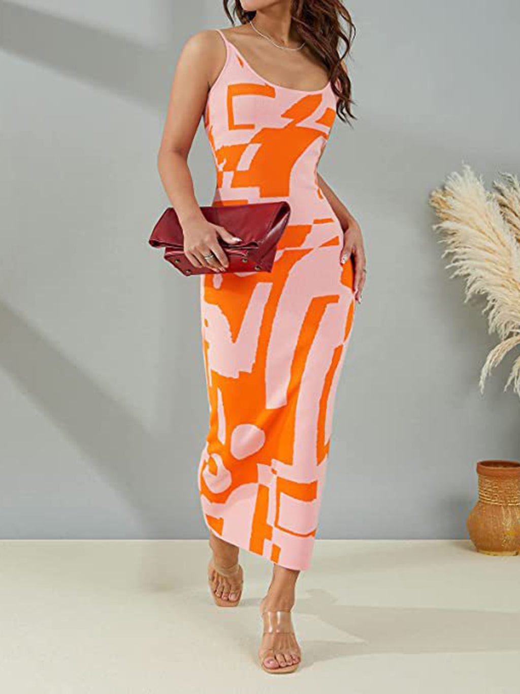 MERCURY Spaghetti Strap Maxi Sweater Dress