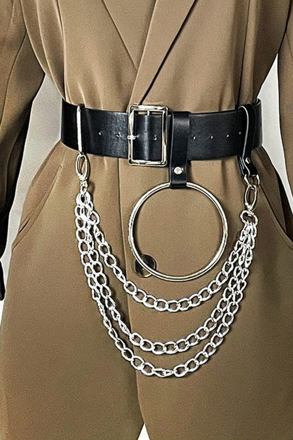 PU Belt with Chains